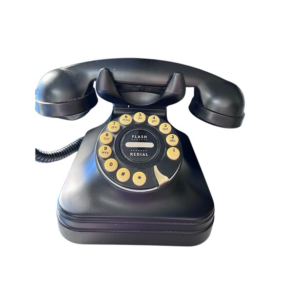 Pottery Barn 1950s Style Retro Black Touch Tone Telephone - Picture 2 of 9